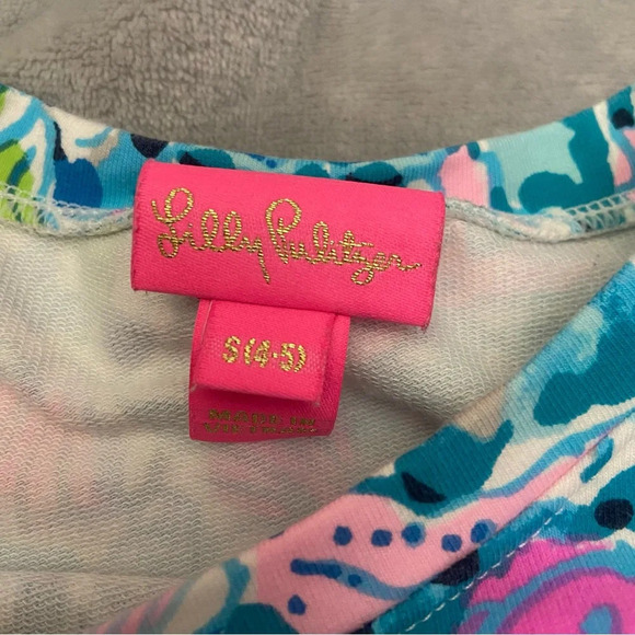 Lilly Pulitzer girls kid long sleeve shift dress in multi dive bar 27203 - Picture 8 of 9